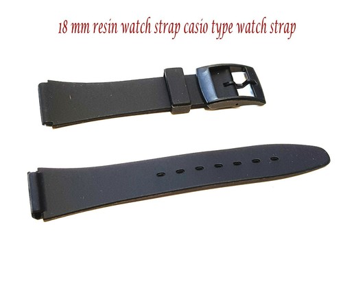 18mm black casio type sports - 18mm,