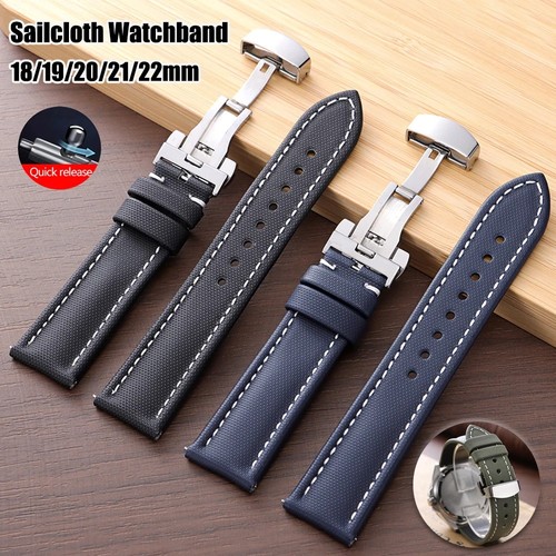 Sailcloth watch strap 22mm - sailcloth, 18-22mm