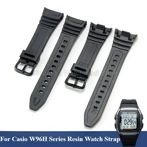 Black resin watch strap - resin, band