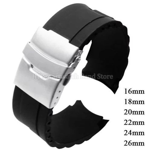 Silicone watch strap 16mm 18mm - silicone,