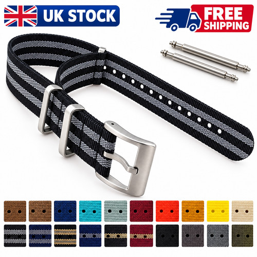 Ribbed nylon nato watch - nato, strap