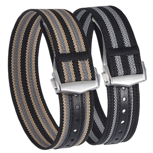 Ribbed nylon nato watch - ribbed, strap