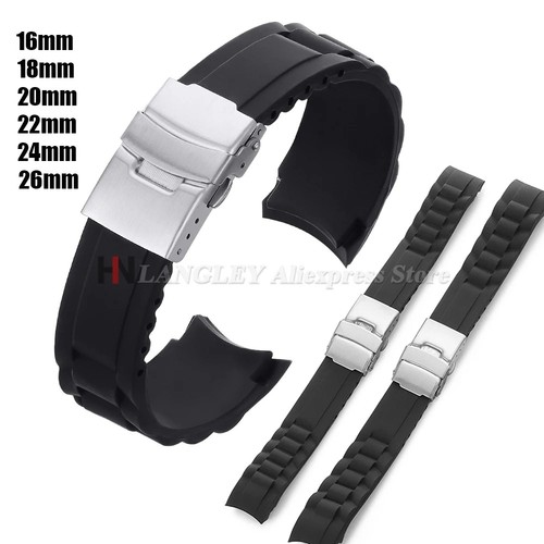 Silicone watch strap 16mm 18mm - 16mm,