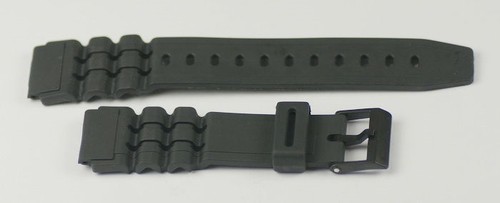 Black buckle wavy rubber resin