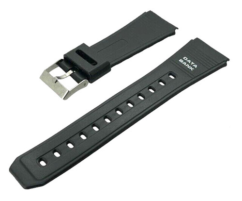 22mm black data bank casio - black,