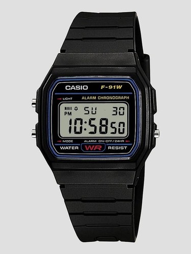 Casio 91w 1yer digital wrist - f-91w-1yer,